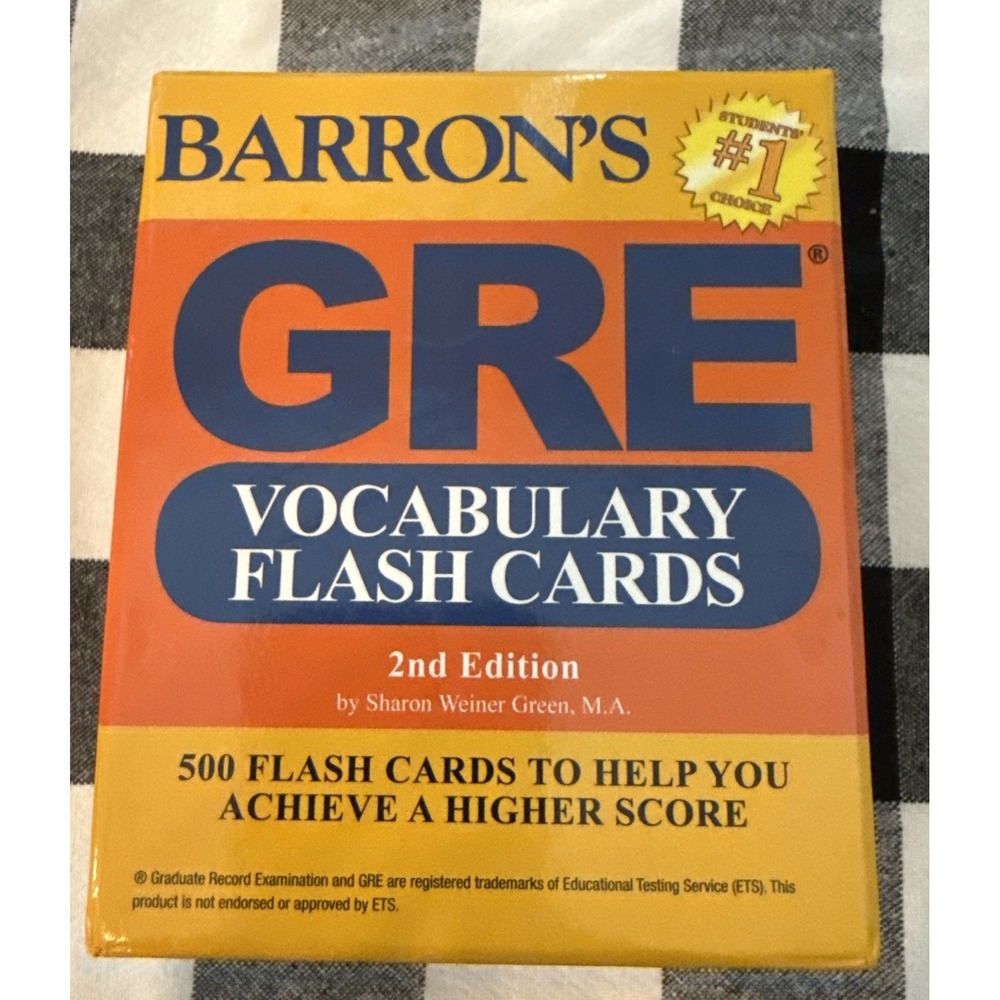GRE Vocabulary Flash Cards, Barton's 2nd Edition - Cards